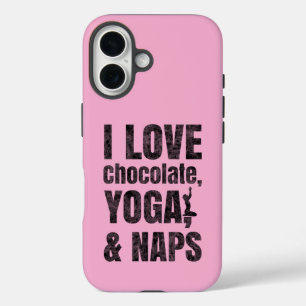 Ik hou van Chocolade, Yoga en Slapen iPhone Hoes