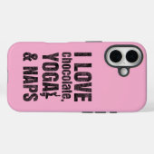 Ik hou van Chocolade, Yoga en Slapen | iPhone Hoes (Achterkant (horizontaal))