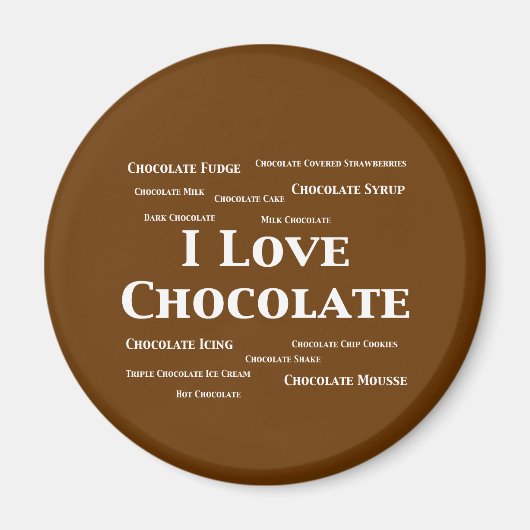 Ik hou van chocoladegeschenken magneet (Voorkant)