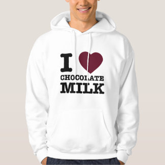 Ik hou van Chocolademelk Hart Hoodie
