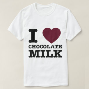 Ik Hou Van Chocolademelk Ontwerp T-shirt