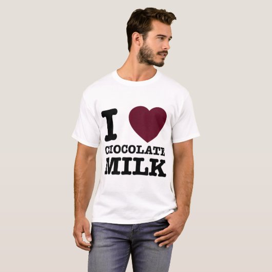 Ik Hou Van Chocolademelk Ontwerp T-shirt (Voorkant volledig)