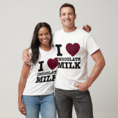 Ik Hou Van Chocolademelk Ontwerp T-shirt (Unisex)