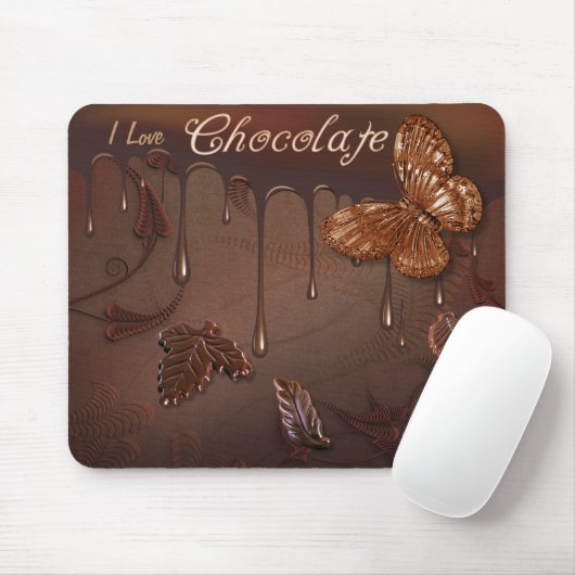 Ik hou van chocolademousepad muismat (Met muis)