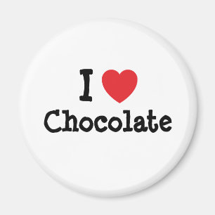 Ik hou van Chocolate hart T-Shirt Magneet