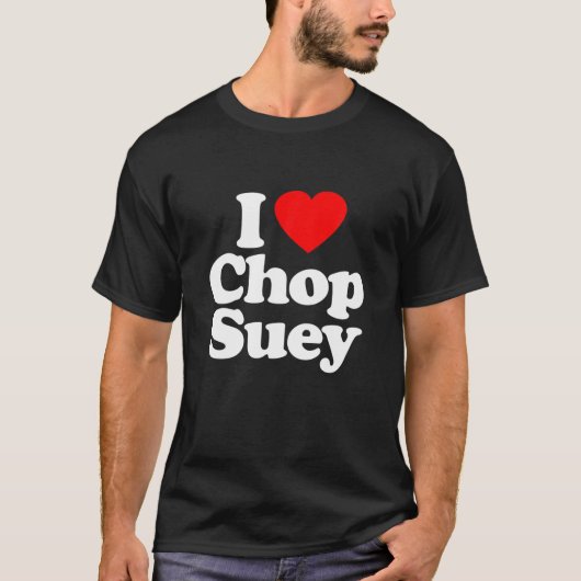 Ik hou van Chop Suey Heart Funny T-shirt (Voorkant)