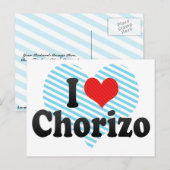 Ik hou van Chorizo Briefkaart (Voorkant / Achterkant)