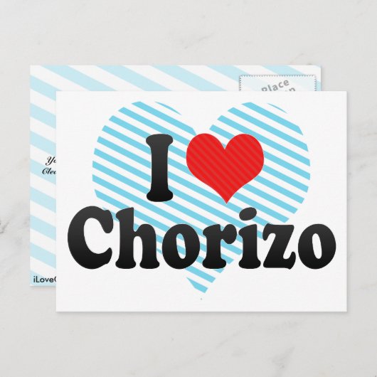 Ik hou van Chorizo Briefkaart (Voorkant / Achterkant)