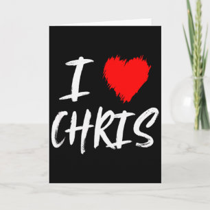Ik hou van Chris Boyfriend Husband Zoon Vader Vale Kaart