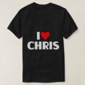 Ik hou van Chris - ik hoor Chris T-Shirt (Design voorkant)