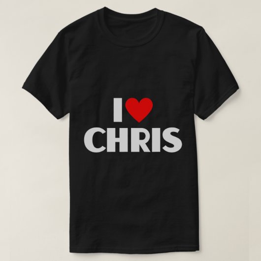 Ik hou van Chris - ik hoor Chris T-Shirt (Design voorkant)