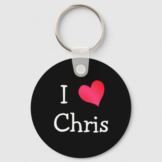 Ik hou van Chris Sleutelhanger (Voorkant)