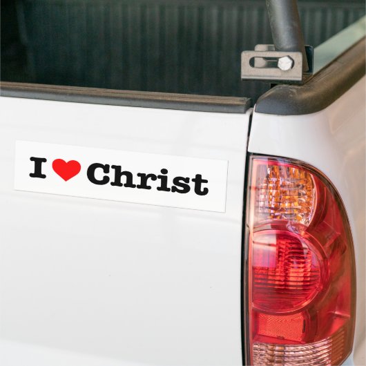 "Ik hou van CHRIST" Bumpersticker (Op Truck)