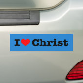 "Ik hou van CHRIST" Bumpersticker (Op auto)
