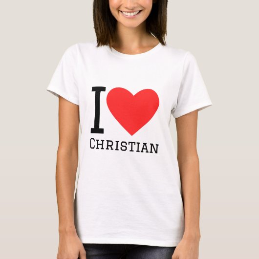 Ik hou van Christelijk T-shirt (Voorkant)