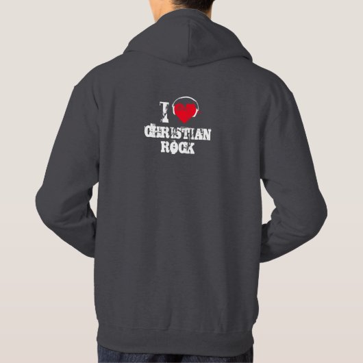 Ik hou van Christelijke rots Hoodie (Achterkant)