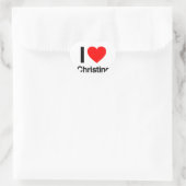 ik hou van christine hart sticker (Tas)