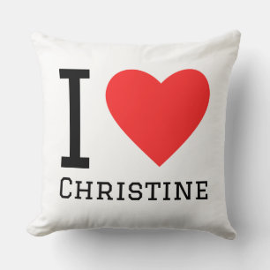 Ik hou van christine kussen