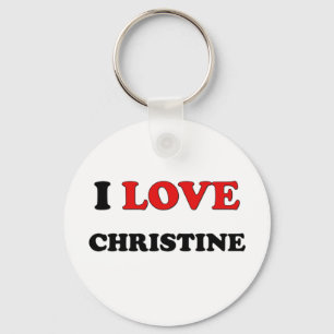 Ik hou van Christine Sleutelhanger