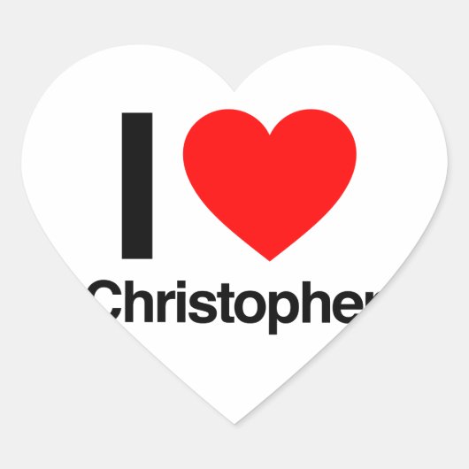 ik hou van christopher hart sticker (Voorkant)