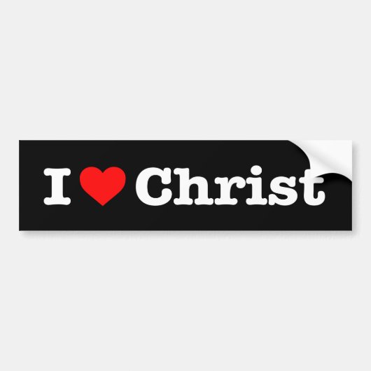 “IK HOU VAN CHRISTUS” BUMPERSTICKER (Voorkant)
