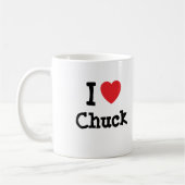 Ik hou van Chuck hart op maat Koffiemok (Links)