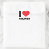 Ik hou van Chula Vista Vierkante Sticker (Tas)
