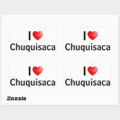 Ik hou van Chuquisaca Rechthoekige Sticker (Vel)