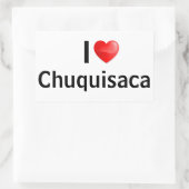 Ik hou van Chuquisaca Rechthoekige Sticker (Tas)