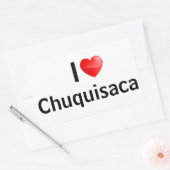Ik hou van Chuquisaca Rechthoekige Sticker (Envelop)