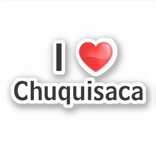 Ik hou van Chuquisaca Sticker (Voorkant)