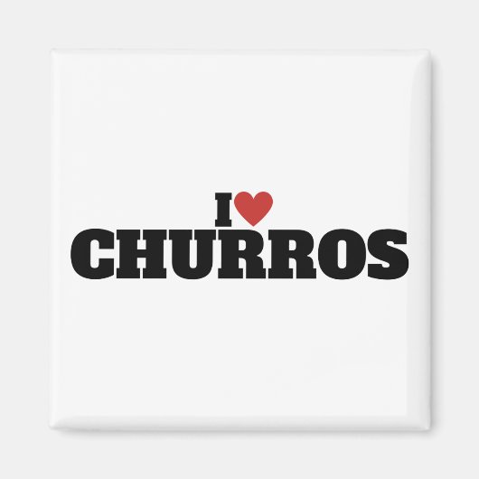 Ik hou van Churros Magneet (Voorkant)