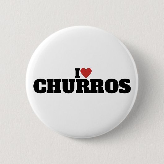 Ik hou van Churros Ronde Button 5,7 Cm (Voorkant)