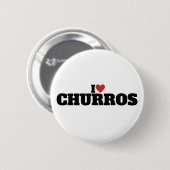 Ik hou van Churros Ronde Button 5,7 Cm (Voorkant /achterkant)