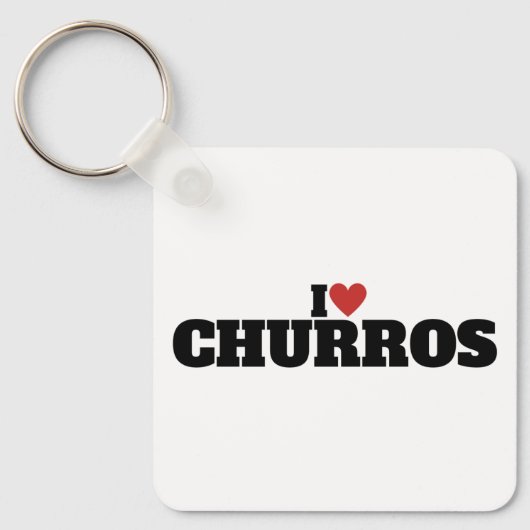 Ik hou van Churros Sleutelhanger (Voorkant)