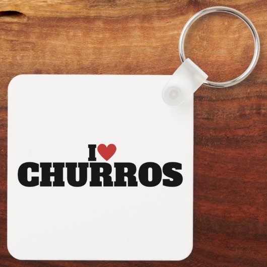 Ik hou van Churros Sleutelhanger (Achterkant)