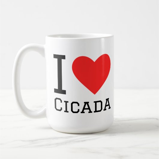 Ik hou van cicade koffiemok (Links)