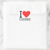 Ik hou van Cicero Vierkante Sticker (Tas)
