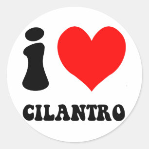 ik hou van cilantro ronde sticker