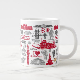 Ik hou van Cincinnati 20oz keramische Mok