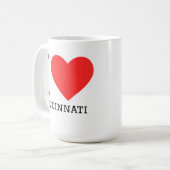 Ik hou van Cincinnati Koffiemok (Voorkant links)