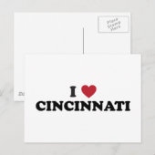 Ik hou van Cincinnati Ohio Briefkaart (Voorkant / Achterkant)