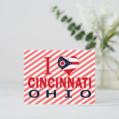 Ik hou van Cincinnati, Ohio Briefkaart (Staand voorkant)