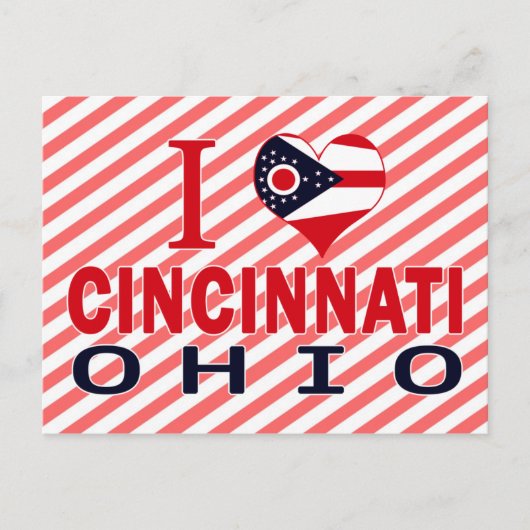 Ik hou van Cincinnati, Ohio Briefkaart (Voorkant)