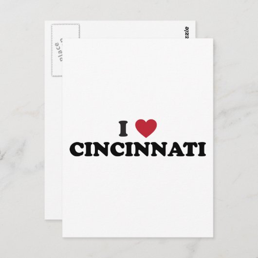 Ik hou van Cincinnati Ohio Briefkaart (Voorkant / Achterkant)