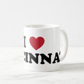 Ik hou van Cincinnati Ohio Koffiemok (Voorkant rechts)