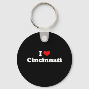 Ik hou van Cincinnati Witte T-shirt Sleutelhanger