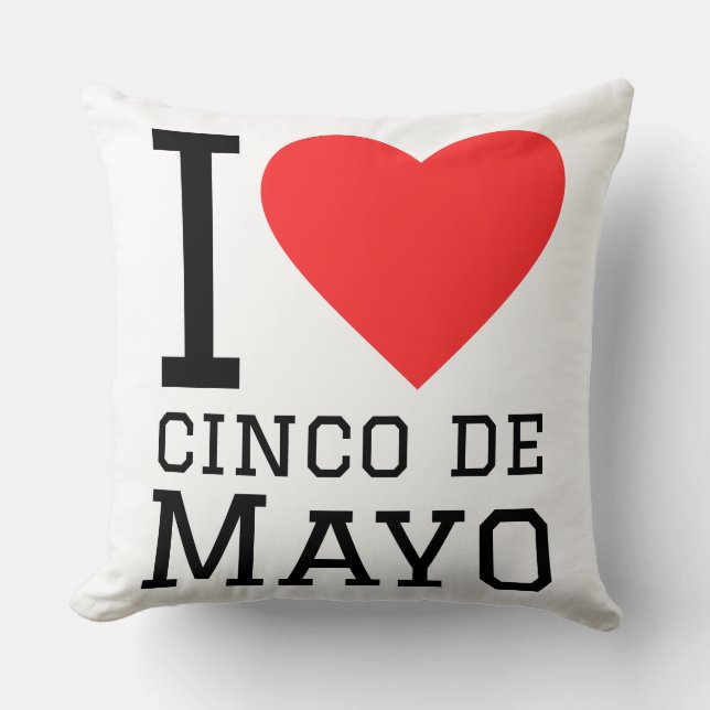 Ik hou van cinco de mayo kussen (Voorkant)