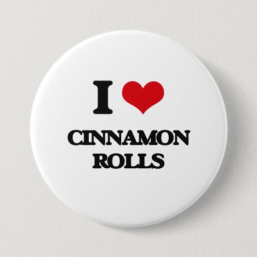 Ik hou van Cinnamon Rolls Ronde Button 7,6 Cm (Voorkant)