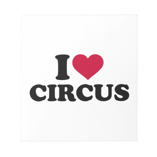 Ik hou van Circus Notitieblok (Voorkant)